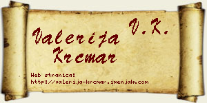 Valerija Krčmar vizit kartica